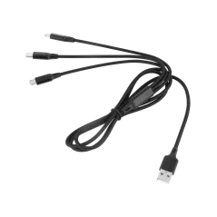Kabel USB 3w1 microUSB, USB typu C, Lightning 100 cm