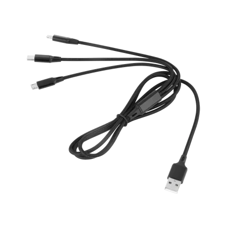 Kabel USB 3w1 microUSB, USB typu C, Lightning 100 cm