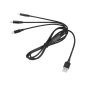 Kabel USB 3w1 microUSB, USB typu C, Lightning 100 cm