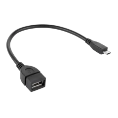 Kabel USB gniazdo A - wtyk micro USB 15cm OTG