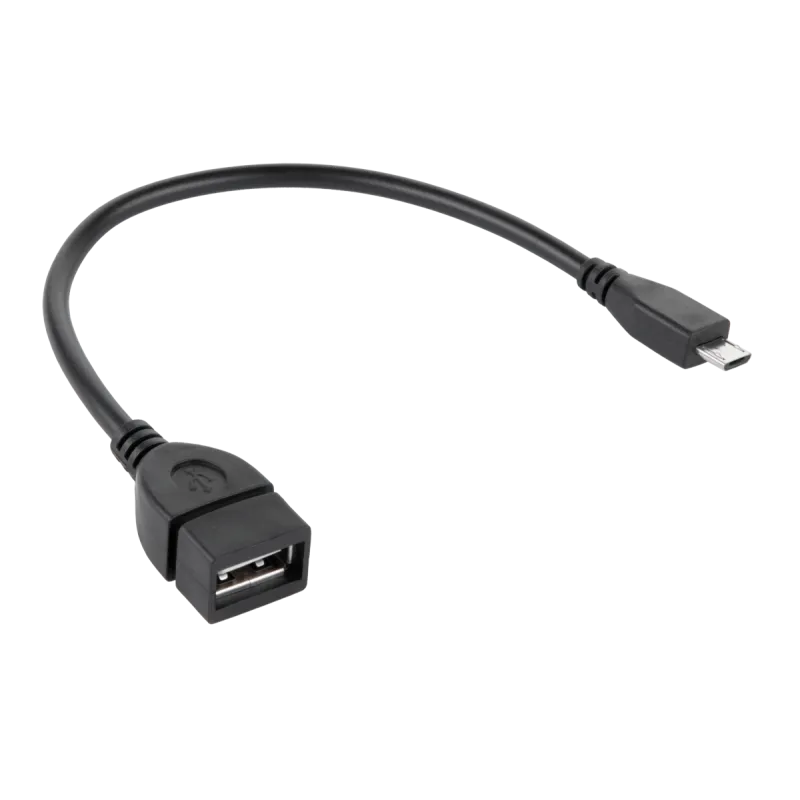 Kabel USB gniazdo A - wtyk micro USB 15cm OTG Kabel USB gniazdo A - wtyk micro USB 15cm OTG