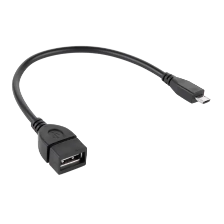 Kabel USB gniazdo A - wtyk micro USB 15cm OTG