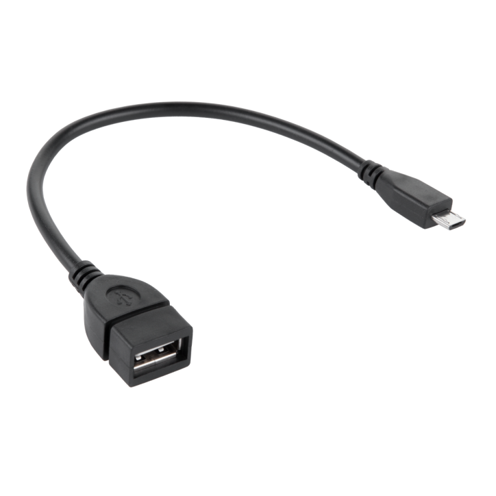 Kabel USB gniazdo A - wtyk micro USB 15cm OTG Kabel USB gniazdo A - wtyk micro USB 15cm OTG