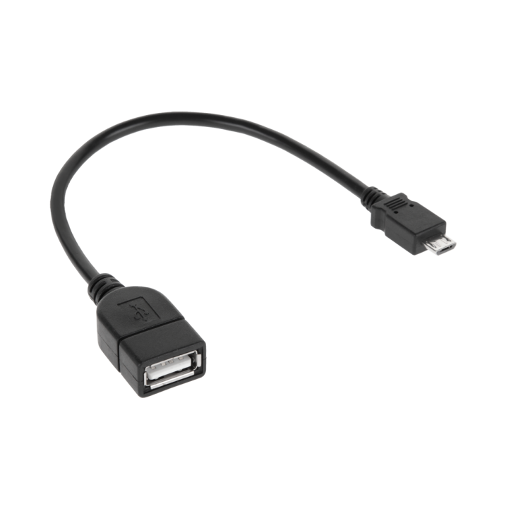 Kabel USB gniazdo A - wtyk micro USB 20cm Kabel USB gniazdo A - wtyk micro USB 20cm