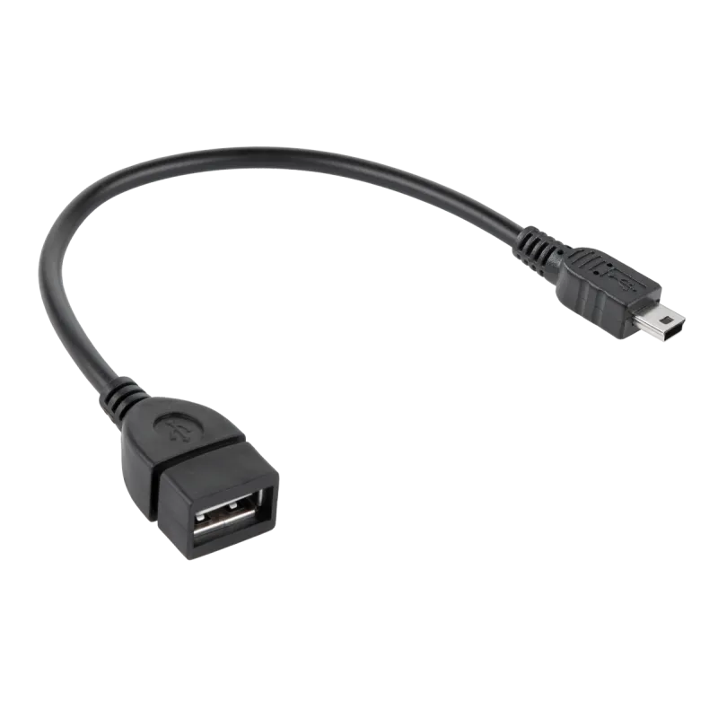 Kabel USB gniazdo A - wtyk mini USB 20cm OTG Kabel USB gniazdo A - wtyk mini USB 20cm OTG