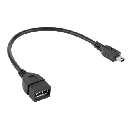 Kabel USB gniazdo A - wtyk mini USB 20cm OTG