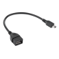 Kabel USB gniazdo A - wtyk mini USB 20cm OTG