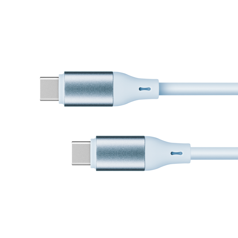 Kabel USB typu C - USB typu C 100 W 1 m silikonowy niebieski Kruger&Matz Basic Kabel USB typu C - USB typu C 100 W 1 m silikonowy niebieski Kruger&Matz Basic