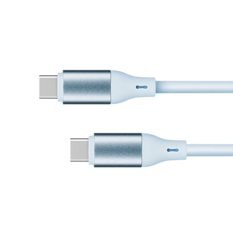 Kabel USB typu C - USB typu C 100 W 1 m silikonowy niebieski Kruger&Matz Basic Kabel USB typu C - USB typu C 100 W 1 m silikonowy niebieski Kruger&Matz Basic