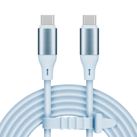 Kabel USB typu C - USB typu C 100 W 1 m silikonowy niebieski Kruger&Matz Basic