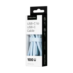 Kabel USB typu C - USB typu C 100 W 1 m silikonowy niebieski Kruger&Matz Basic