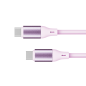 Kabel USB typu C - USB typu C 100 W 1 m silikonowy różowy Kruger&Matz Basic