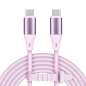 Kabel USB typu C - USB typu C 100 W 1 m silikonowy różowy Kruger&Matz Basic