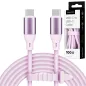 Kabel USB typu C - USB typu C 100 W 1 m silikonowy różowy Kruger&Matz Basic Kabel USB typu C - USB typu C 100 W 1 m silikonowy różowy Kruger&Matz Basic