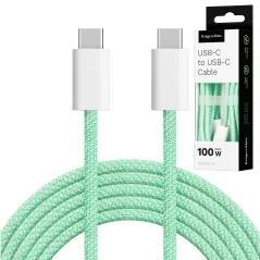 Kabel USB typu C 100 W 1 m zielony Kruger&amp;Matz Basic – szybkie ładowanie i trwałość