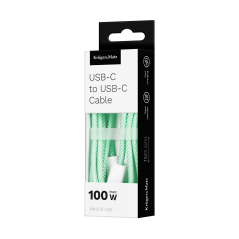 Kabel USB typu C 100 W 1,5 m zielony Krüger&amp;Matz Basic – wytrzymałość i jakość!