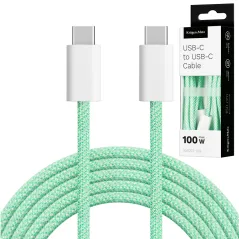 Kabel USB typu C 100 W 1,5 m zielony Krüger&amp;Matz Basic – wytrzymałość i jakość!