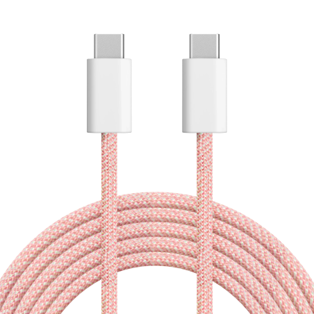 Kabel USB typu C - USB typu C 60 W 1 m różowy Kruger&Matz Basic