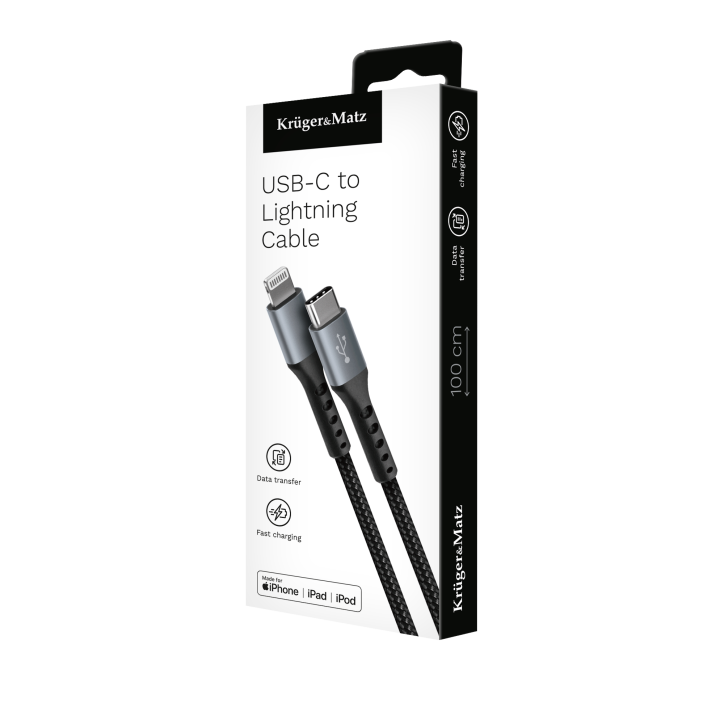Kabel USB typu C - wtyk Lightning C94 MFi 1 m Kruger&Matz Kabel USB typu C - wtyk Lightning C94 MFi 1 m Kruger&Matz