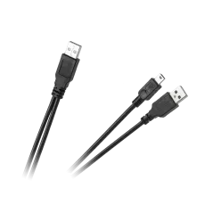 Kabel USB wtyk - wtyk + mini USB 5pin