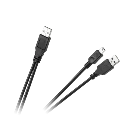 Kabel USB wtyk - wtyk + mini USB 5pin