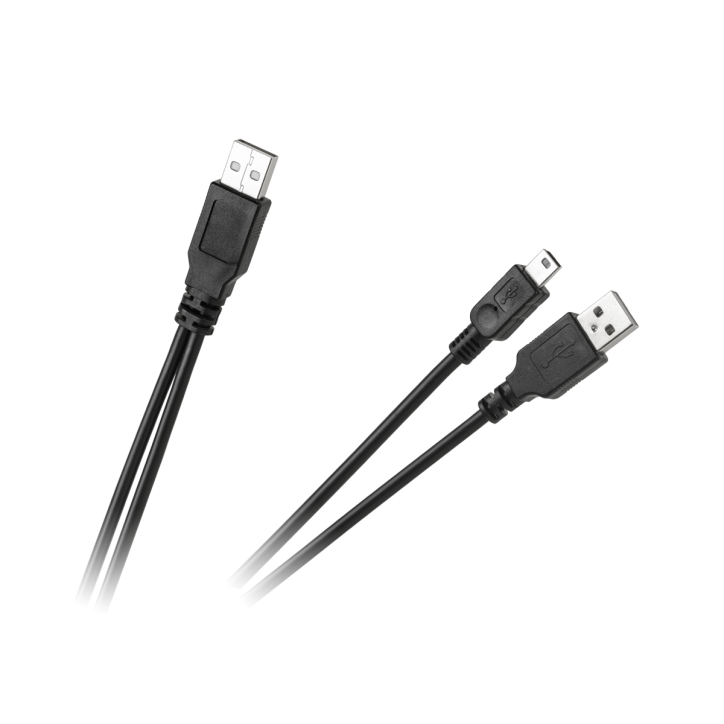 Kabel USB wtyk - wtyk + mini USB 5pin Kabel USB wtyk - wtyk + mini USB 5pin