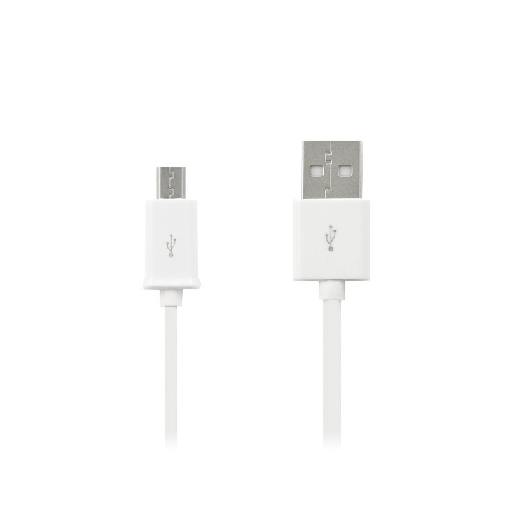 Kabel USB wtyk - wtyk microUSB biały Kabel USB wtyk - wtyk microUSB biały