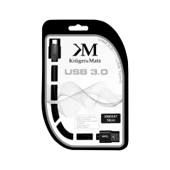 Kabel USB wtyk 3.0 - wtyk typu C 5 Gbps 0,5m Kruger&Matz
