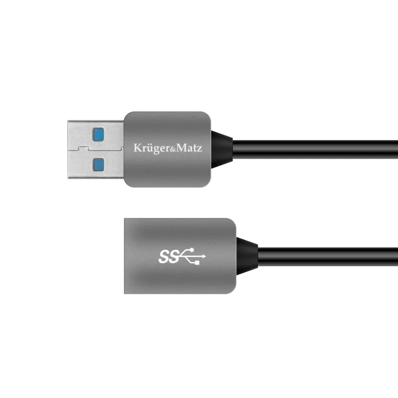Kabel USB3.0 wtyk - gniazdo 1m Kruger&Matz Kabel USB3.0 wtyk - gniazdo 1m Kruger&Matz