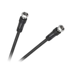 Kabel wtyk F - wtyk F czarny 0.25m