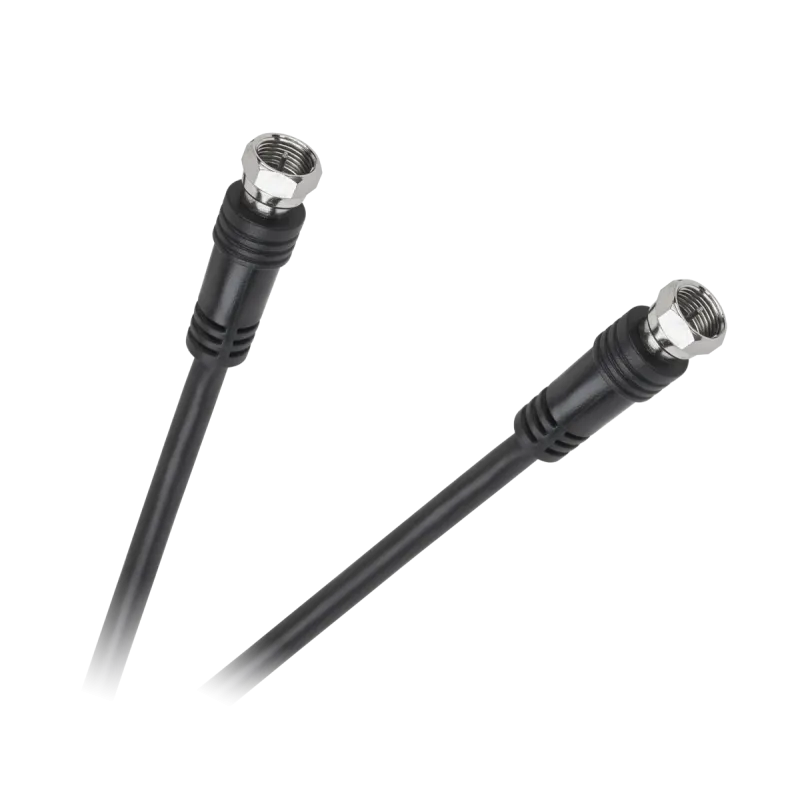 Kabel wtyk F - wtyk F czarny 0.25m