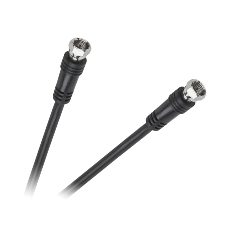Kabel wtyk F - wtyk F czarny 0.25m