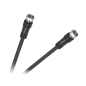 Kabel wtyk F - wtyk F czarny 0.25m