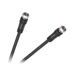 Kabel wtyk F - wtyk F czarny 0.5m