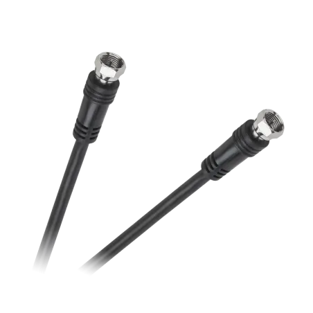 Kabel wtyk F - wtyk F czarny 0.5m