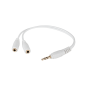 Kabel wtyk jack 3,5/2 x gniazdo jack 3,5 0.2m czarny Kabel wtyk jack 3,5/2 x gniazdo jack 3,5 0.2m czarny