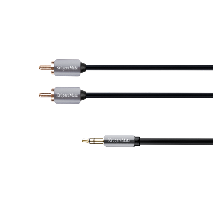Kabel wtyk jack 3.5 - 2RCA stereo 1.0m Kruger&Matz Kabel wtyk jack 3.5 - 2RCA stereo 1.0m Kruger&Matz
