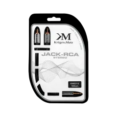 Kabel wtyk jack 3.5 - 2RCA stereo 1.8m Kruger&Matz