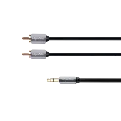 Kabel wtyk jack 3.5 - 2RCA stereo 3.0m Kruger&Matz
