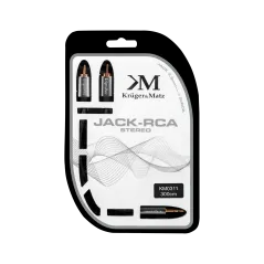 Kabel wtyk jack 3.5 - 2RCA stereo 3.0m Kruger&Matz