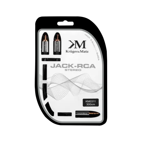 Kabel wtyk jack 3.5 - 2RCA stereo 3.0m Kruger&Matz