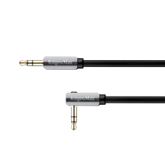 Kabel wtyk kątowy - wtyk prosty jack 3.5 stereo 1.0m Kruger&Matz
