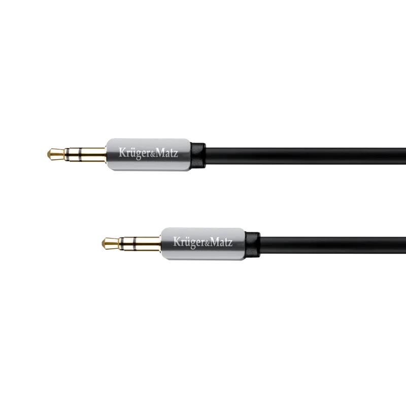 Kabel wtyk prosty - wtyk prosty jack 3.5 stereo 1.0m Kruger&Matz