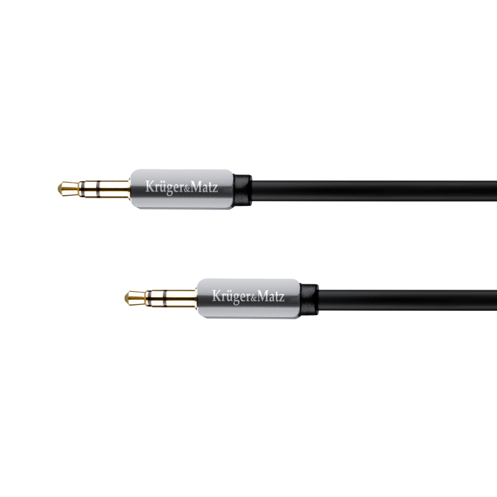 Kabel wtyk prosty - wtyk prosty jack 3.5 stereo 1.0m Kruger&Matz Kabel wtyk prosty - wtyk prosty jack 3.5 stereo 1.0m Kruger&Matz