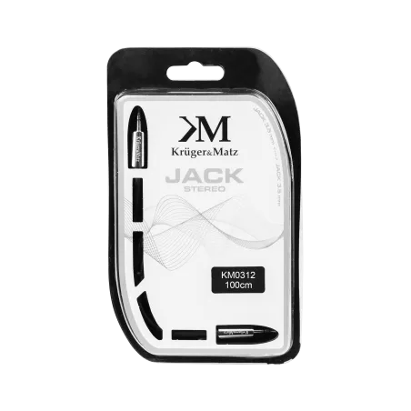 Kabel wtyk prosty - wtyk prosty jack 3.5 stereo 1.0m Kruger&Matz