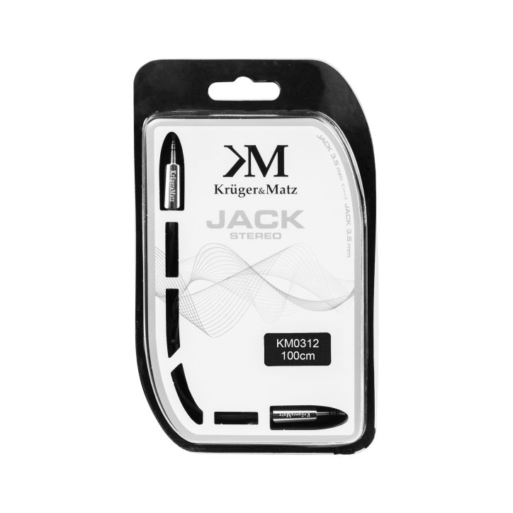 Kabel wtyk prosty - wtyk prosty jack 3.5 stereo 1.0m Kruger&Matz Kabel wtyk prosty - wtyk prosty jack 3.5 stereo 1.0m Kruger&Matz