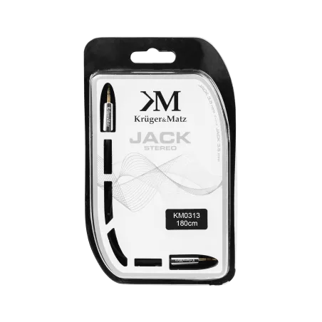 Kabel wtyk prosty - wtyk prosty jack 3.5 stereo 1.8m Kruger&Matz