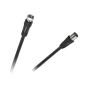 Kabel wtyk TV - wtyk F 1,8m czarny Kabel wtyk TV - wtyk F 1,8m czarny