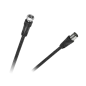Kabel wtyk TV - wtyk F 1,8m czarny Kabel wtyk TV - wtyk F 1,8m czarny