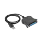 Kabel wtyk USB - żeński LPT 0,8 m Kabel wtyk USB - żeński LPT 0,8 m